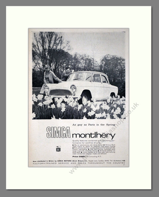 Simca - Montlhery. Vintage Advert 1962 (ref AD64064)