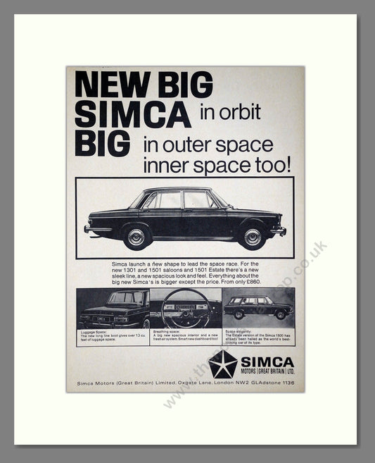 Simca - 1301 / 1501. Vintage Advert 1966 (ref AD64083)