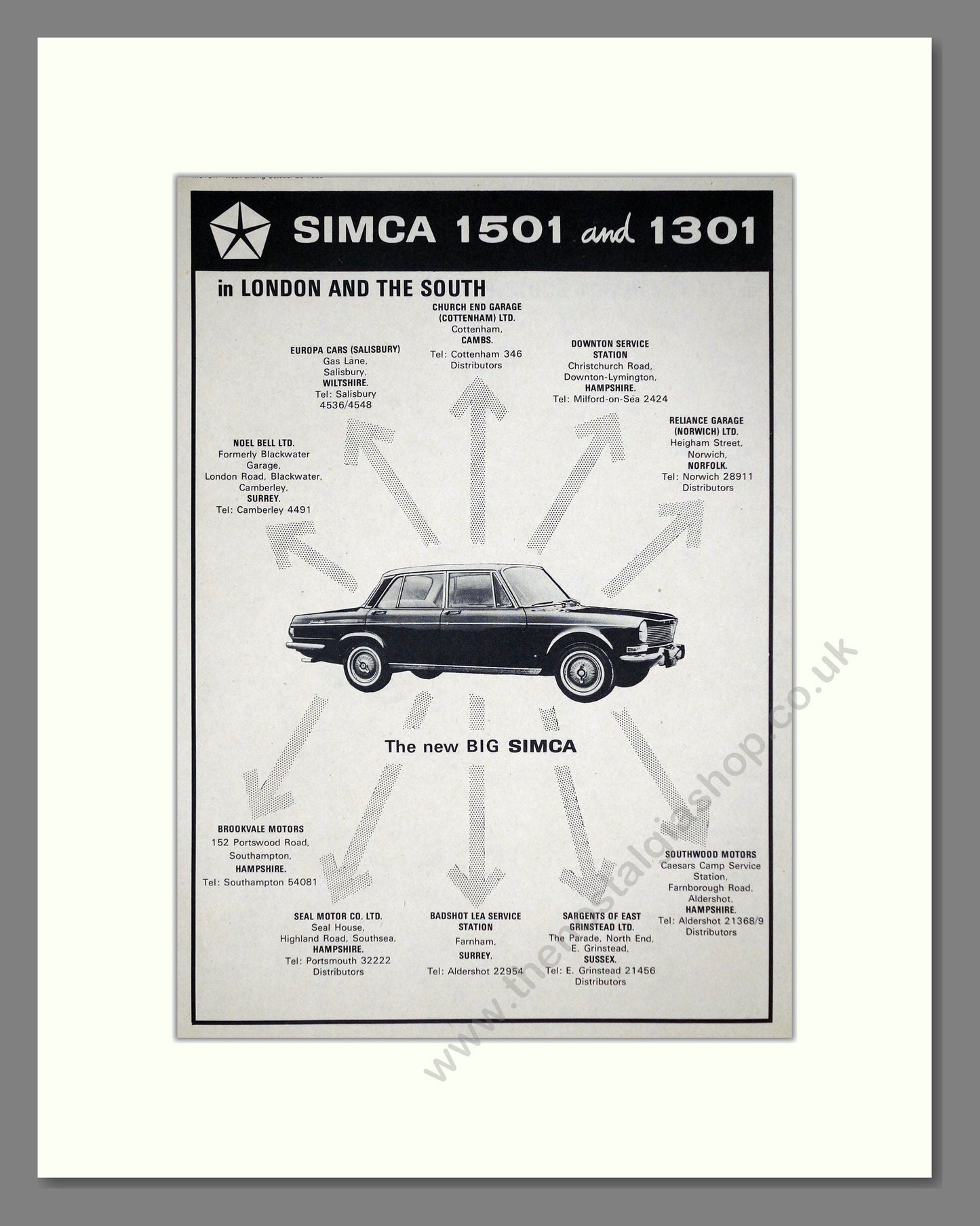 Simca - 1501 / 1301. Vintage Advert 1966 (ref AD64099)