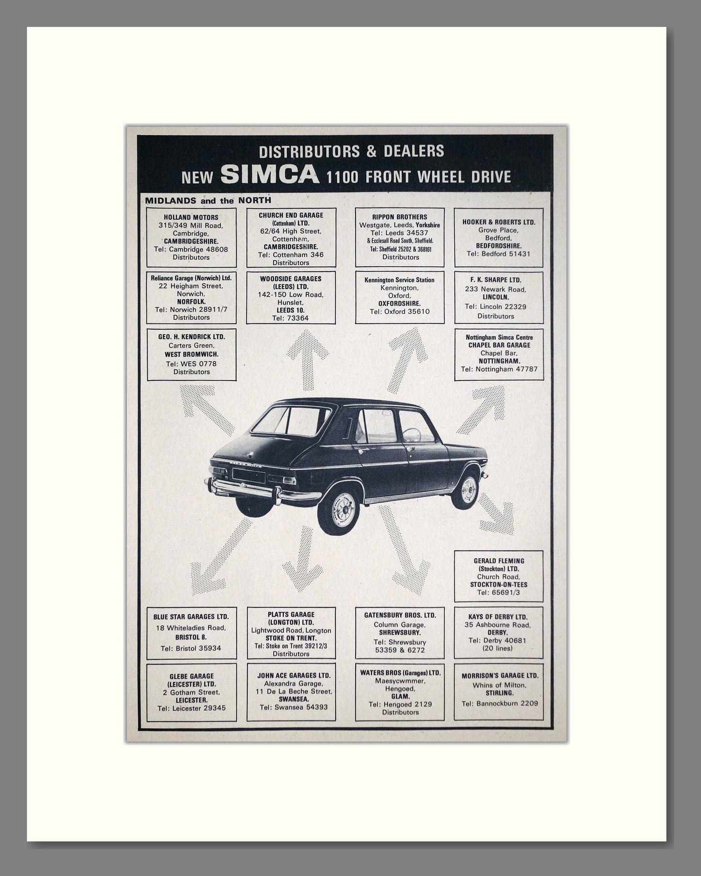 Simca - 1100. Vintage Advert 1967 (ref AD64101)