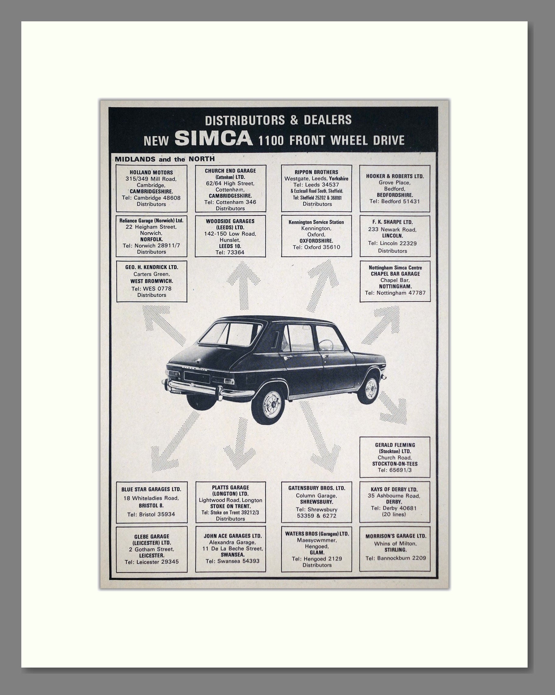 Simca - 1100. Vintage Advert 1967 (ref AD64101)