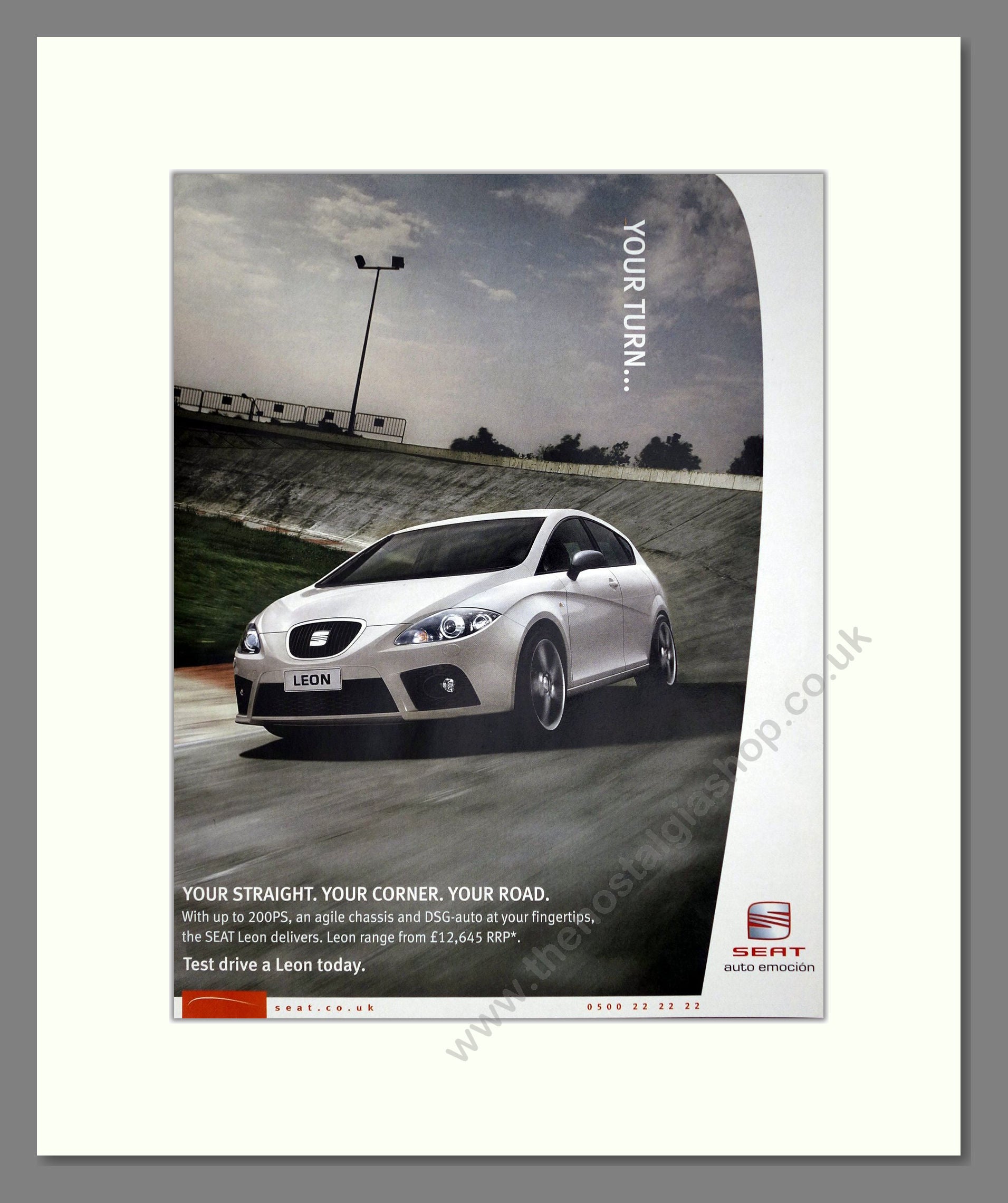 Seat - Leon. Vintage Advert 2007 (ref AD64102)
