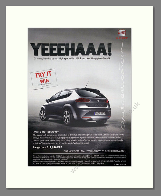 Seat - Leon. Vintage Advert 2009 (ref AD64104)