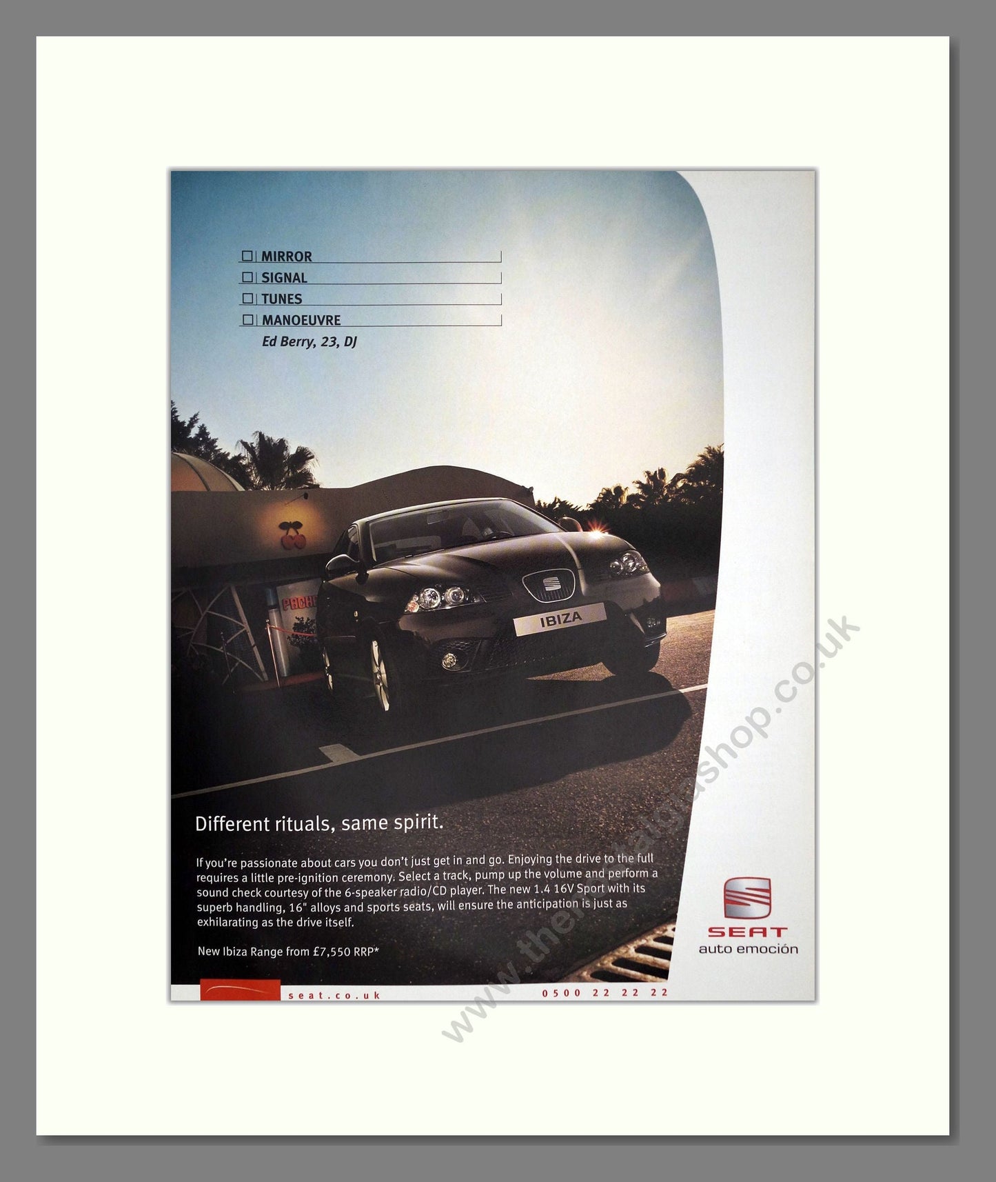 Seat - Ibiza. Vintage Advert 2006 (ref AD64106)