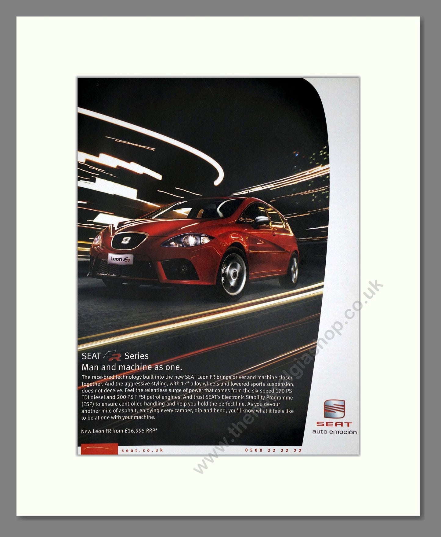 Seat - FR Series. Vintage Advert 2006 (ref AD64107)