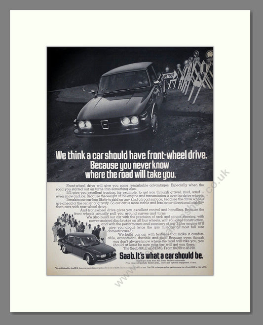 Saab - 99. Vintage Advert 1974 (ref AD64140)