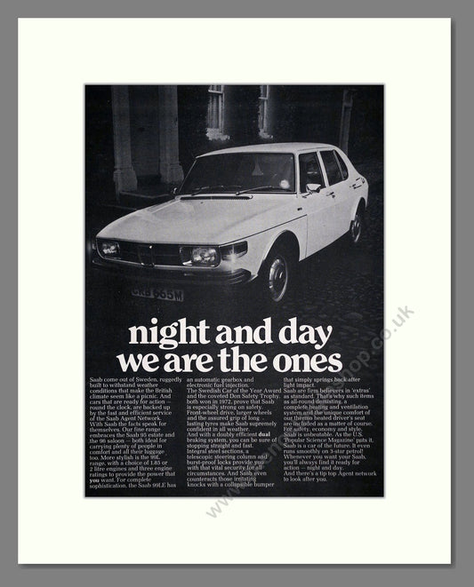 Saab - Night And Day. Vintage Advert 1974 (ref AD64142)