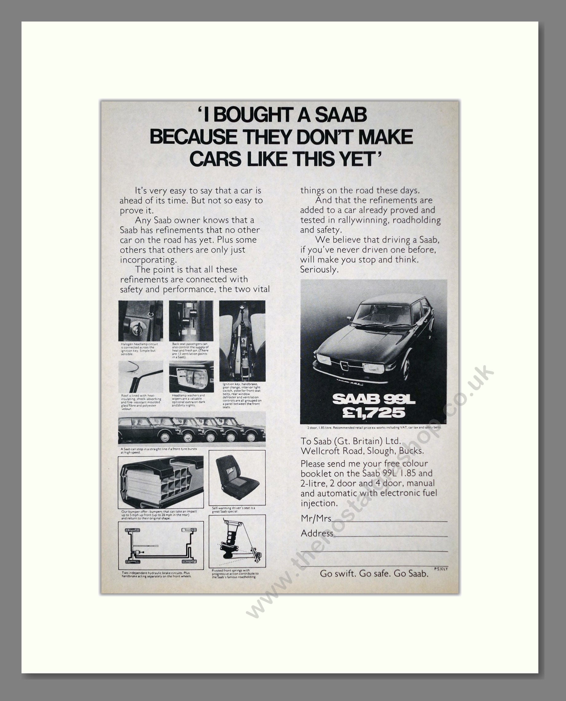 Saab - 99L. Vintage Advert 1973 (ref AD64143)