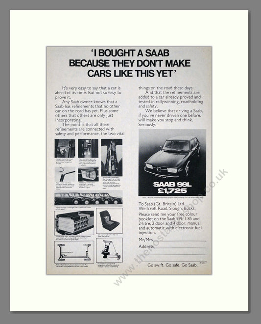 Saab - 99L. Vintage Advert 1973 (ref AD64143)