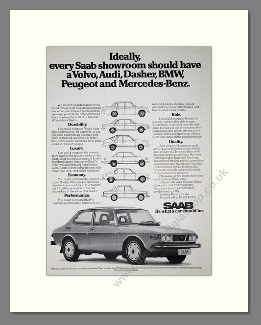 Saab - 99. Vintage Advert 1975 (ref AD64147)