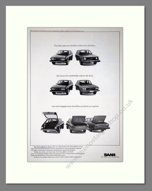 Saab - Various Models. Vintage Advert 1975 (ref AD64157)