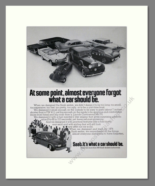 Saab - What A Car Should Be. Vintage Advert 1973 (ref AD64158)