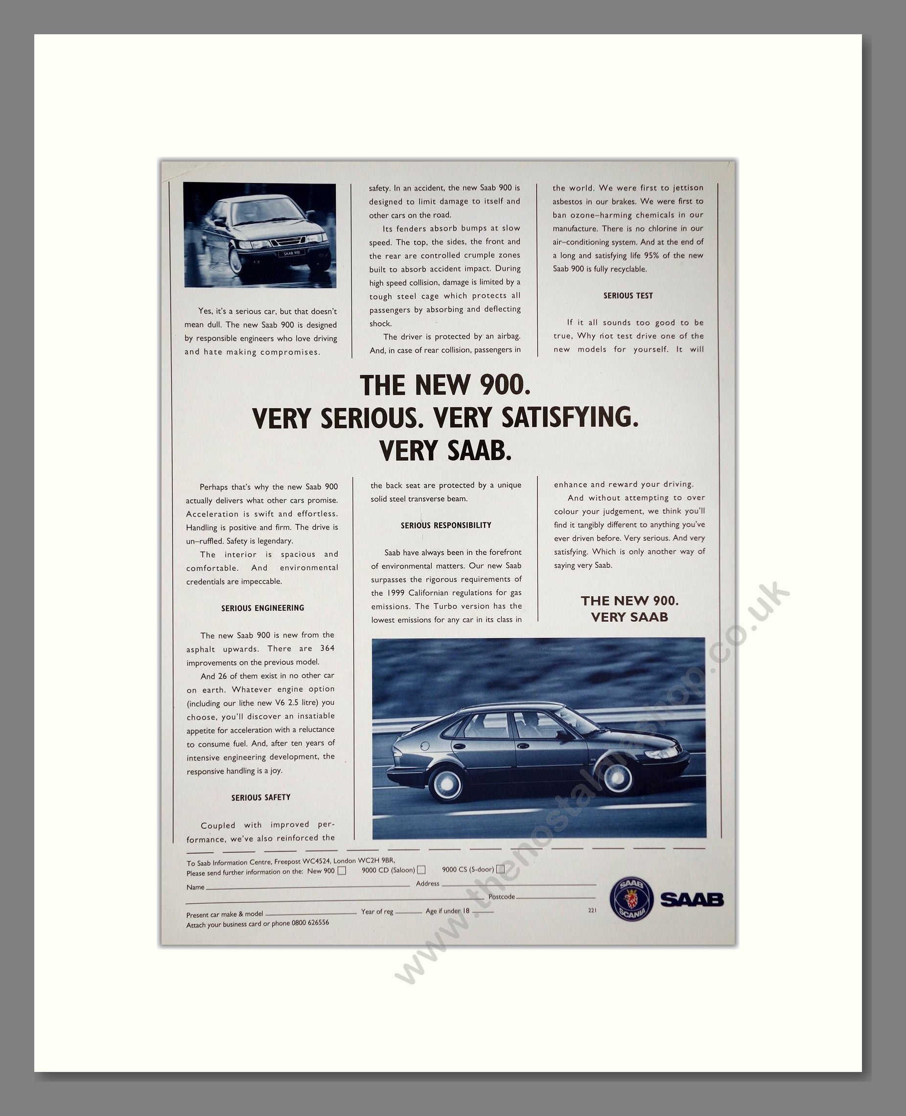 Saab - 900. Vintage Advert 1993 (ref AD64164)