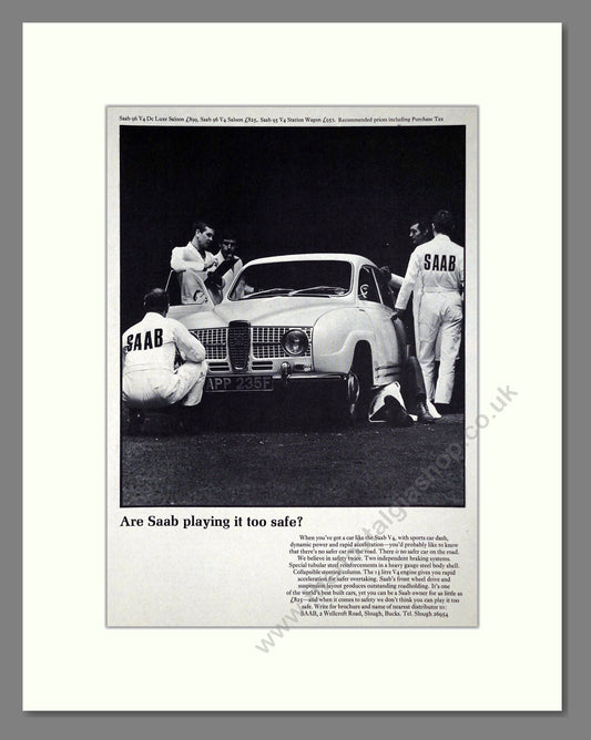 Saab - V4 Safety. Vintage Advert 1968 (ref AD64189)