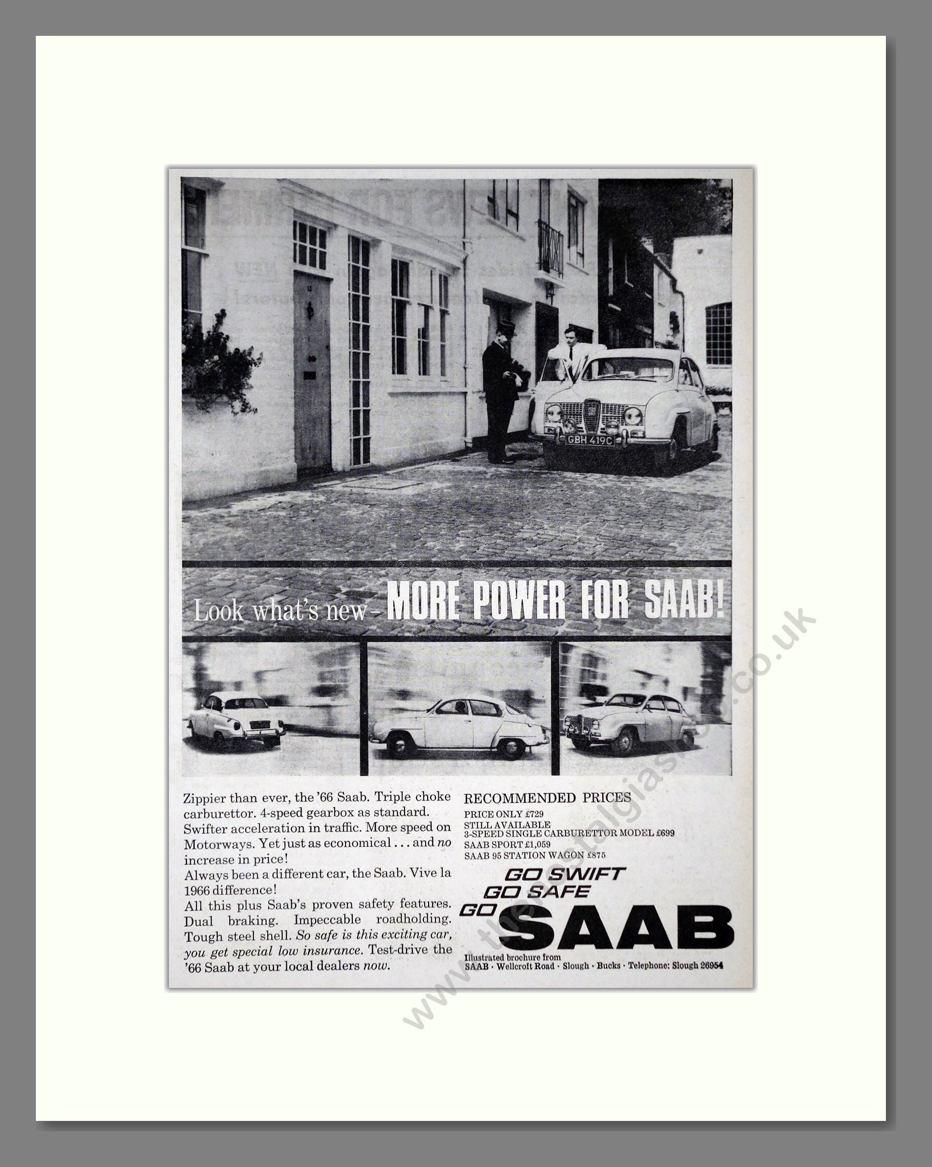 Saab - 96 Triple Choke. Vintage Advert 1965 (ref AD64190)
