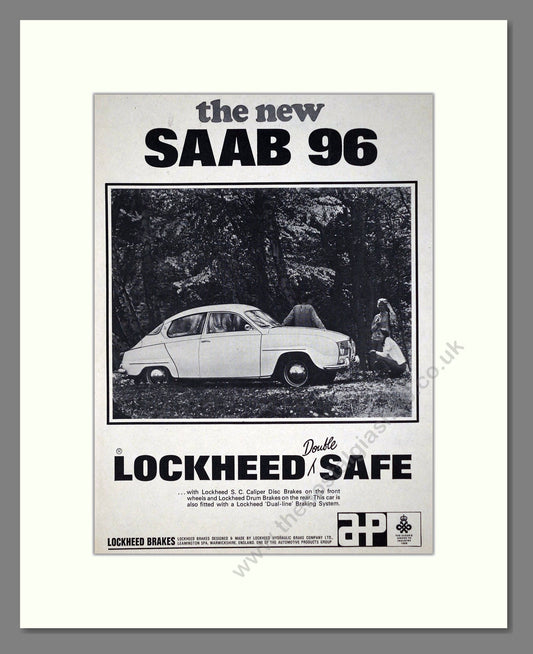 Saab - 96 Lockheed Double Safe. Vintage Advert 1967 (ref AD64193)