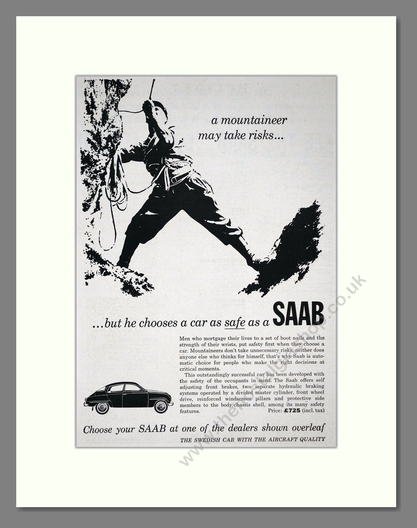 Saab - Mountaineer. Vintage Advert 1964 (ref AD64203)