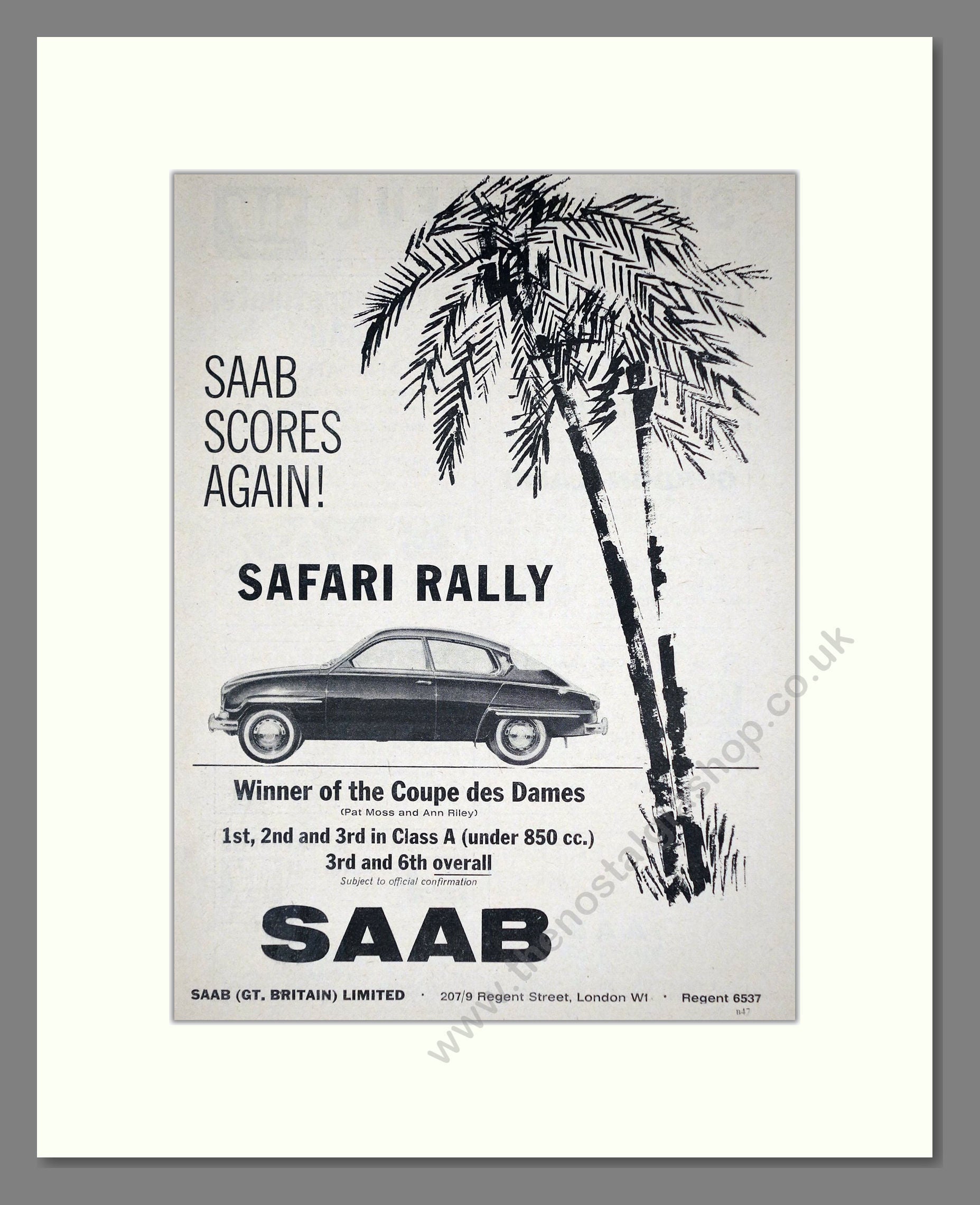 Saab - Safari Rally Winner. Vintage Advert 1962 (ref AD64206)