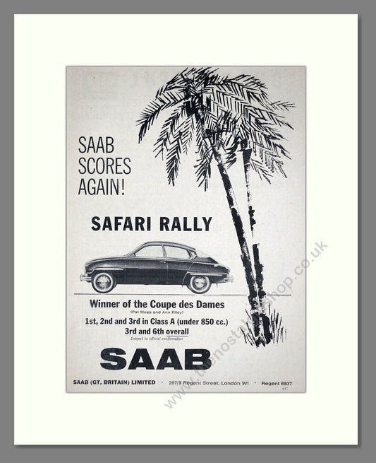 Saab - Safari Rally Winner. Vintage Advert 1962 (ref AD64206)
