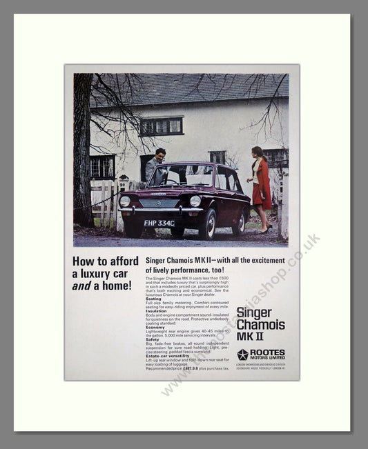 Singer - Chamois MkII. Vintage Advert 1966 (ref AD64225)