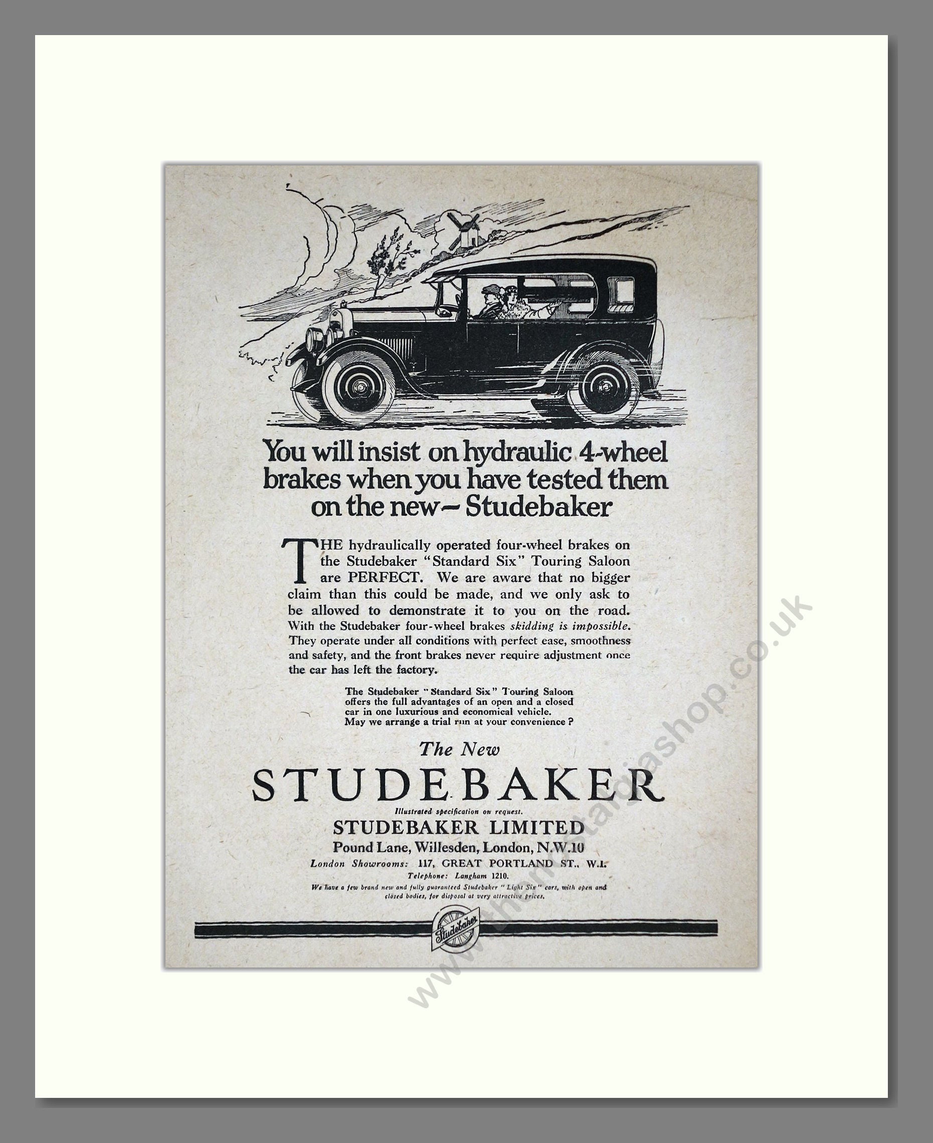 Studebaker - Standard Six. Vintage Advert 1925 (ref AD64237)
