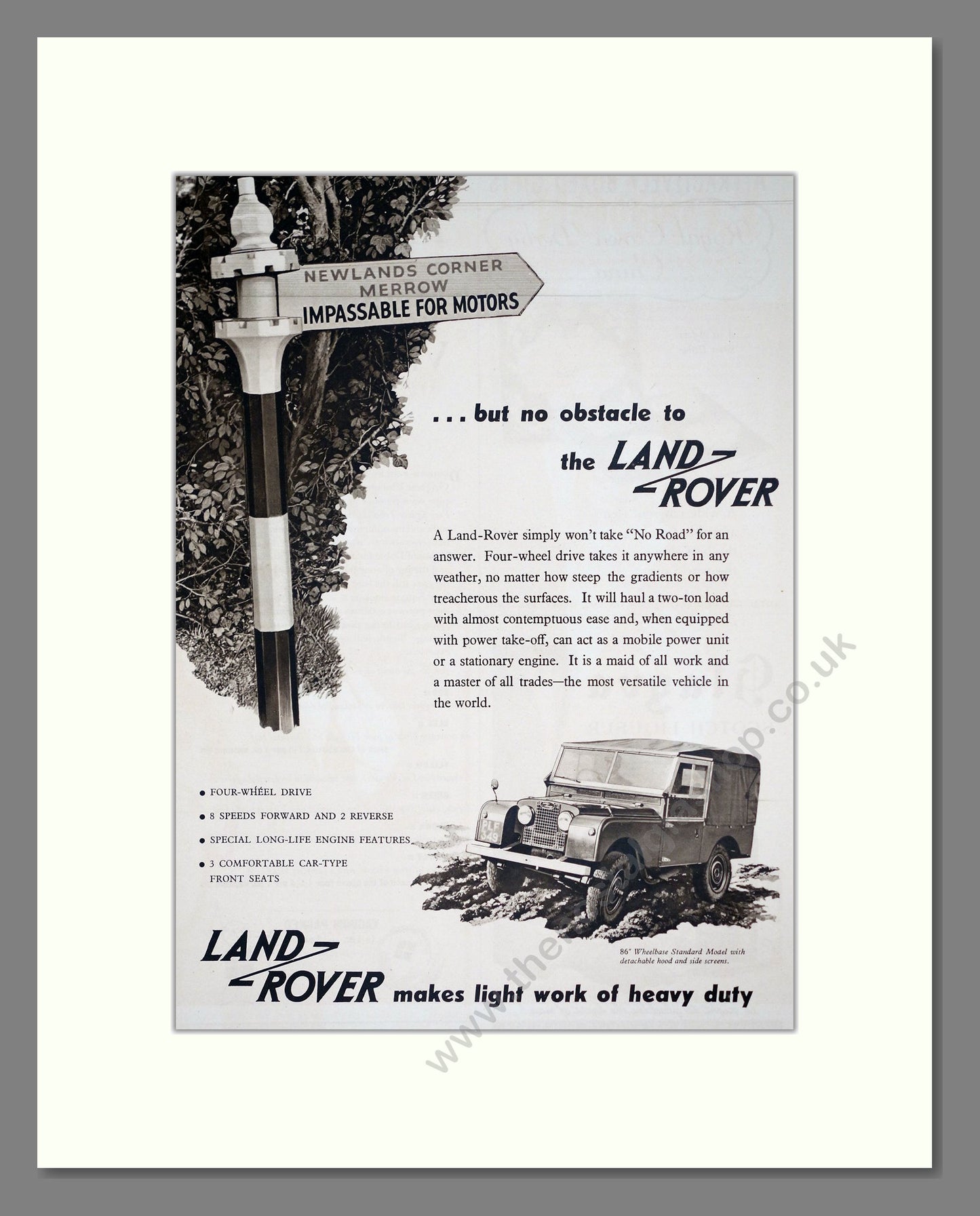 Land Rover. Original Advert 1955 (ref AD303851)
