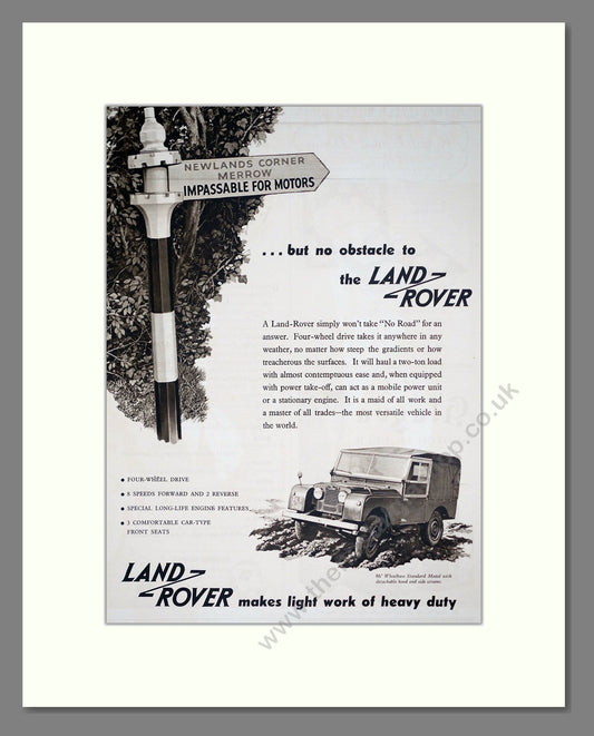Land Rover. Original Advert 1955 (ref AD303851)