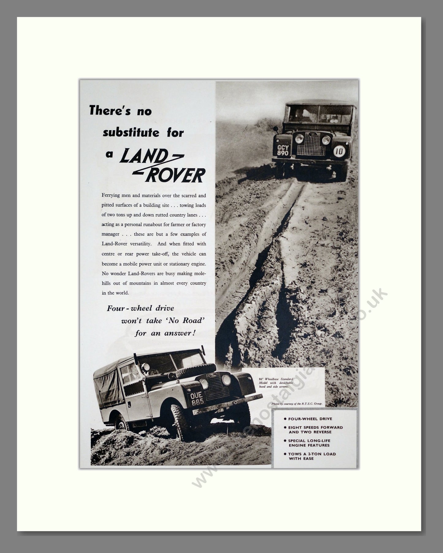 Land Rover. Original Advert 1955 (ref AD303852)