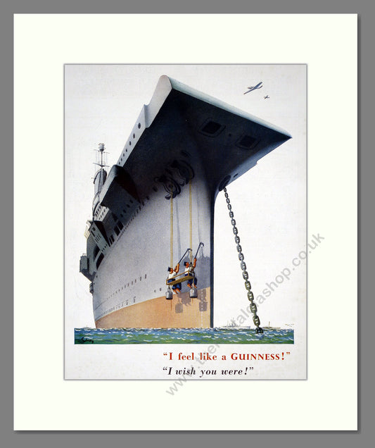 Guinness. Aircraft Carrier. Original Advert 1944 (ref AD303622)