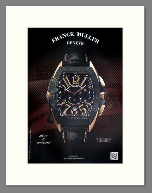 Franck Muller - Conquistador. Vintage Advert 2012 (ref AD303499)