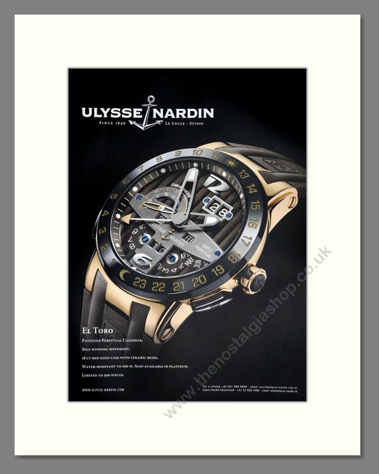 Ulysse Nardin - El Toro. Vintage Advert 2010 (ref AD303504)