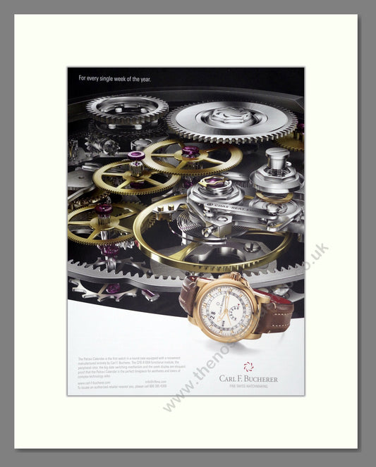 Carl F Bucherer - Patravi Calendar. Vintage Advert 2013 (ref AD303508)