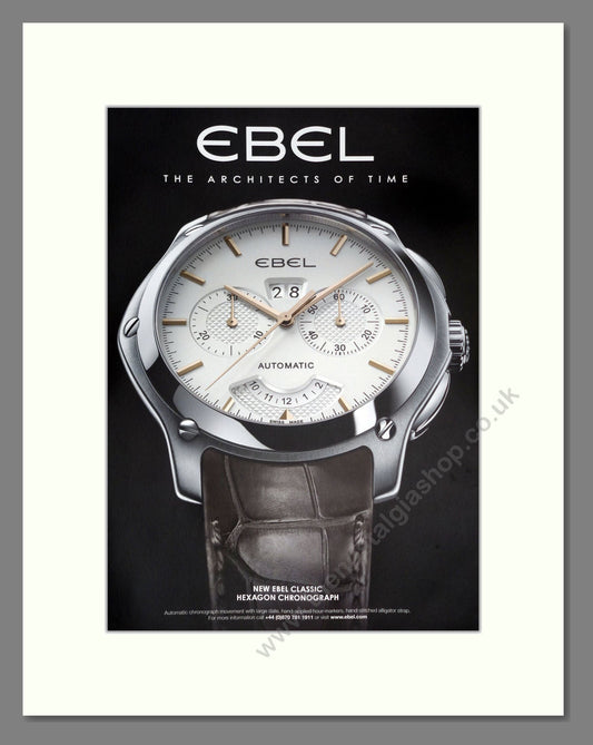 Ebel - Hexagon Chronograph. Vintage Advert 2009 (ref AD303513)