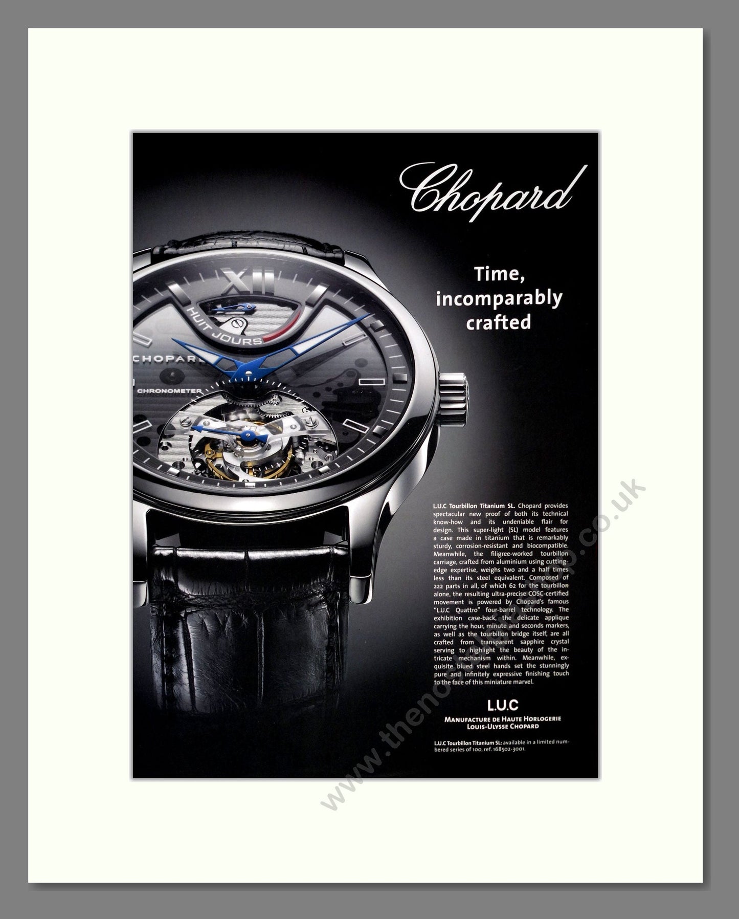 Chopard - LUC Tourbillon. Vintage Advert 2009 (ref AD303514)