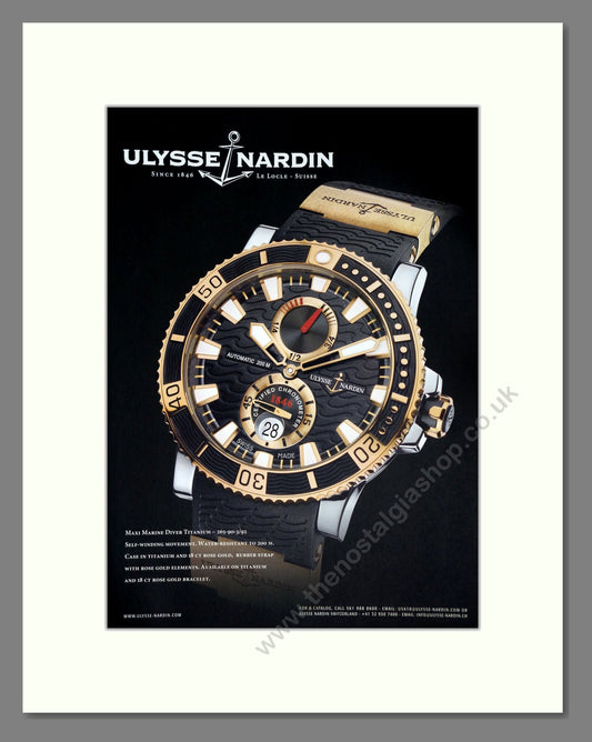 Ulysse Nardin - Maxi Marine Diver. Vintage Advert 2009 (ref AD303516)