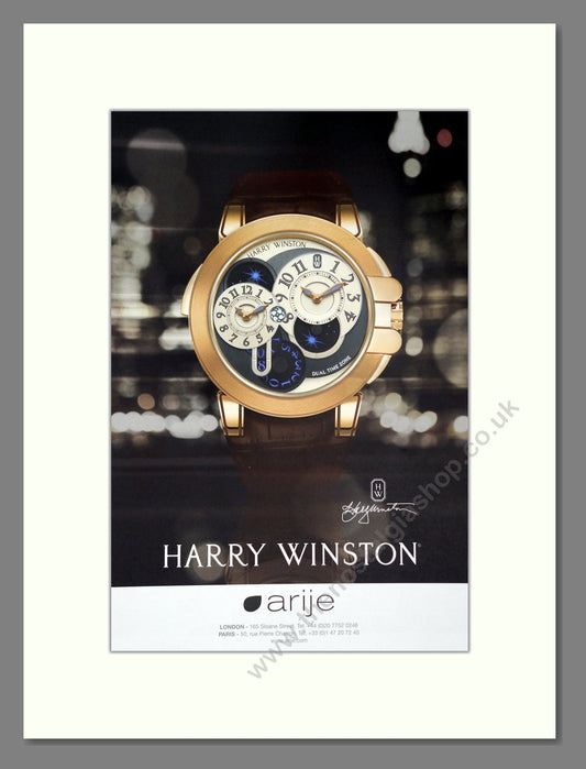 Harry Winston - Dual Time Zone. Vintage Advert 2011 (ref AD303519)