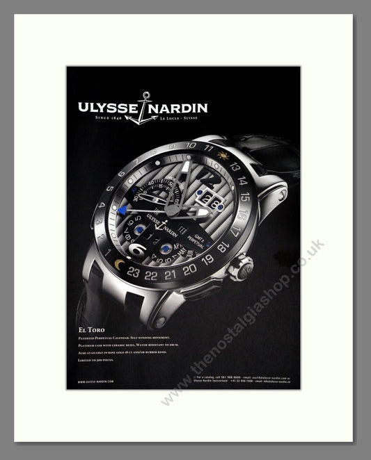 Ulysse Nardin - El Toro. Vintage Advert 2011 (ref AD303520)