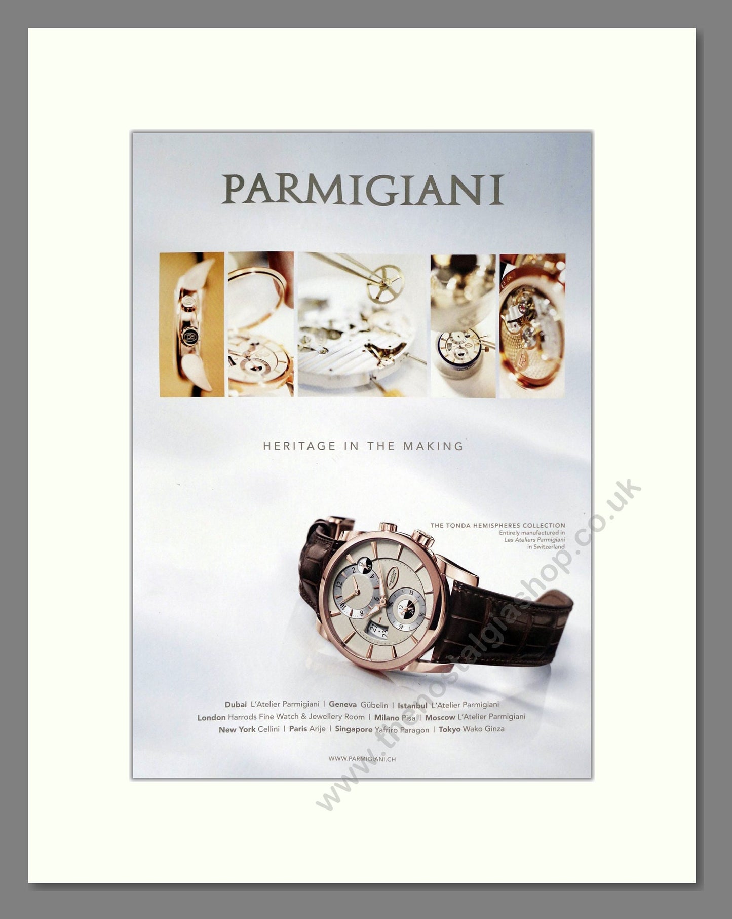 Parmigiani - Tonda Hemispheres Collection. Vintage Advert 2011 (ref AD303521)
