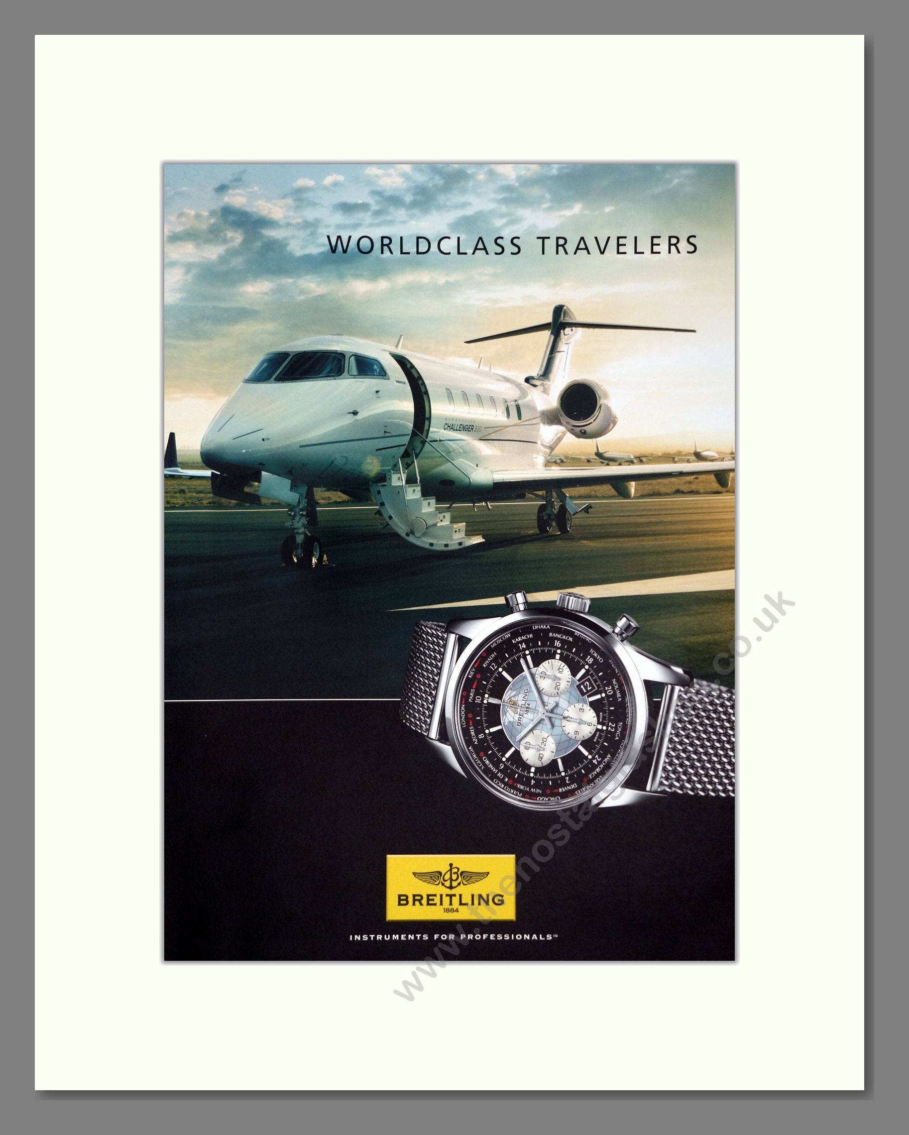 Breitling - Transocean Chronograph  (Double Advert). Vintage Advert 2012 (ref AD303524)