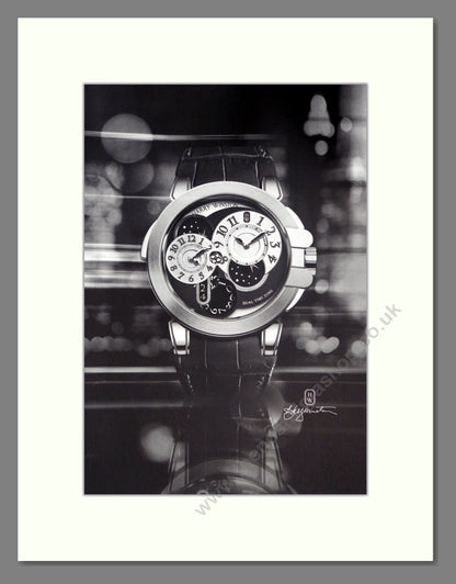Harry Winston - Dual Time Zone (Double Advert). Vintage Advert 2010 (ref AD303528)