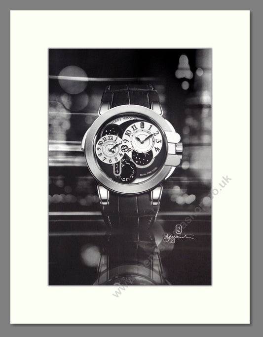 Harry Winston - Dual Time Zone (Double Advert). Vintage Advert 2010 (ref AD303528)