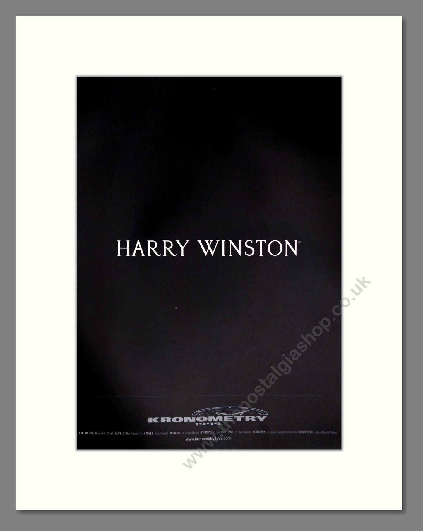 Harry Winston - Dual Time Zone (Double Advert). Vintage Advert 2010 (ref AD303528)