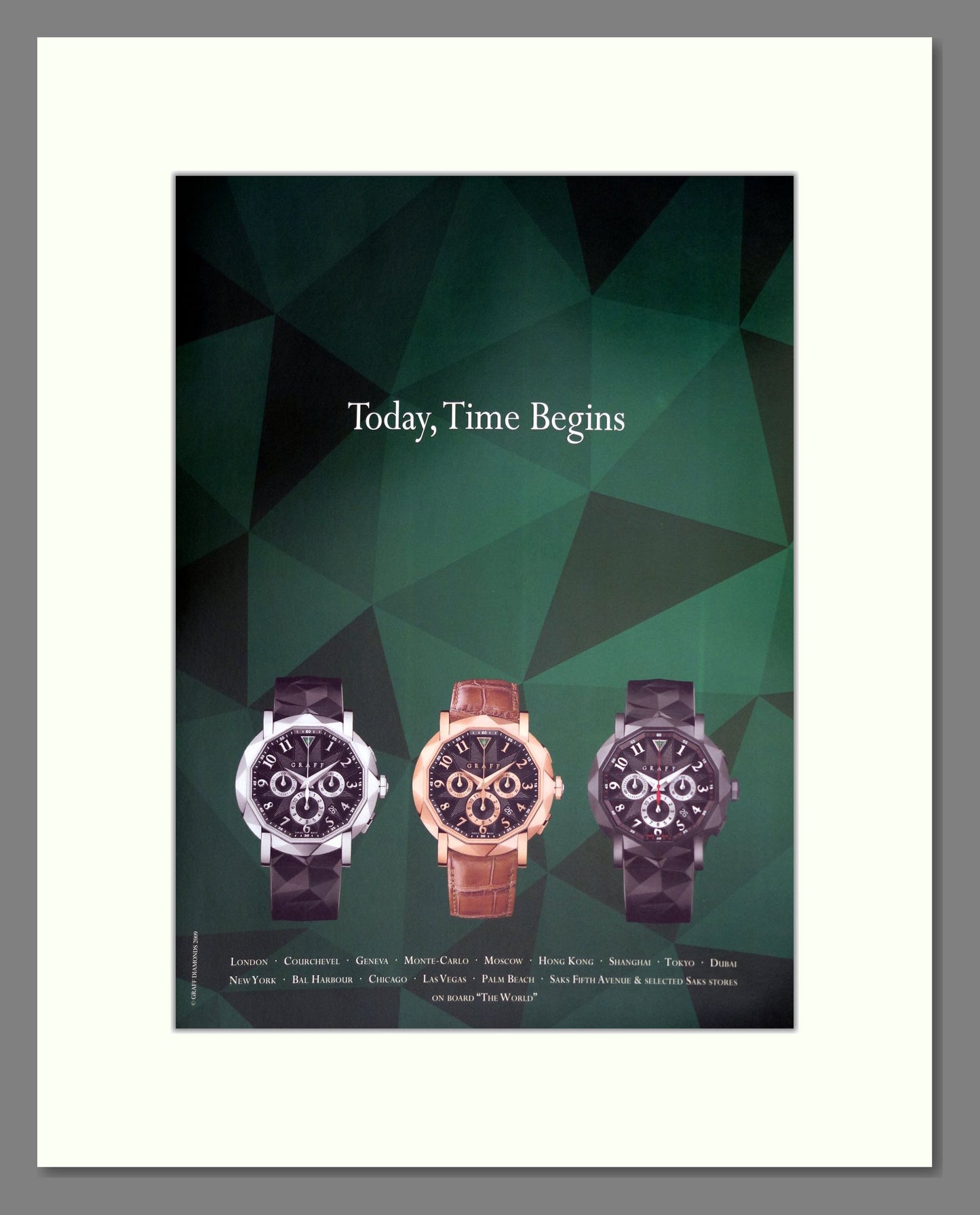 Graff - Chronograff (Double Advert). Vintage Advert 2009 (ref AD303535)