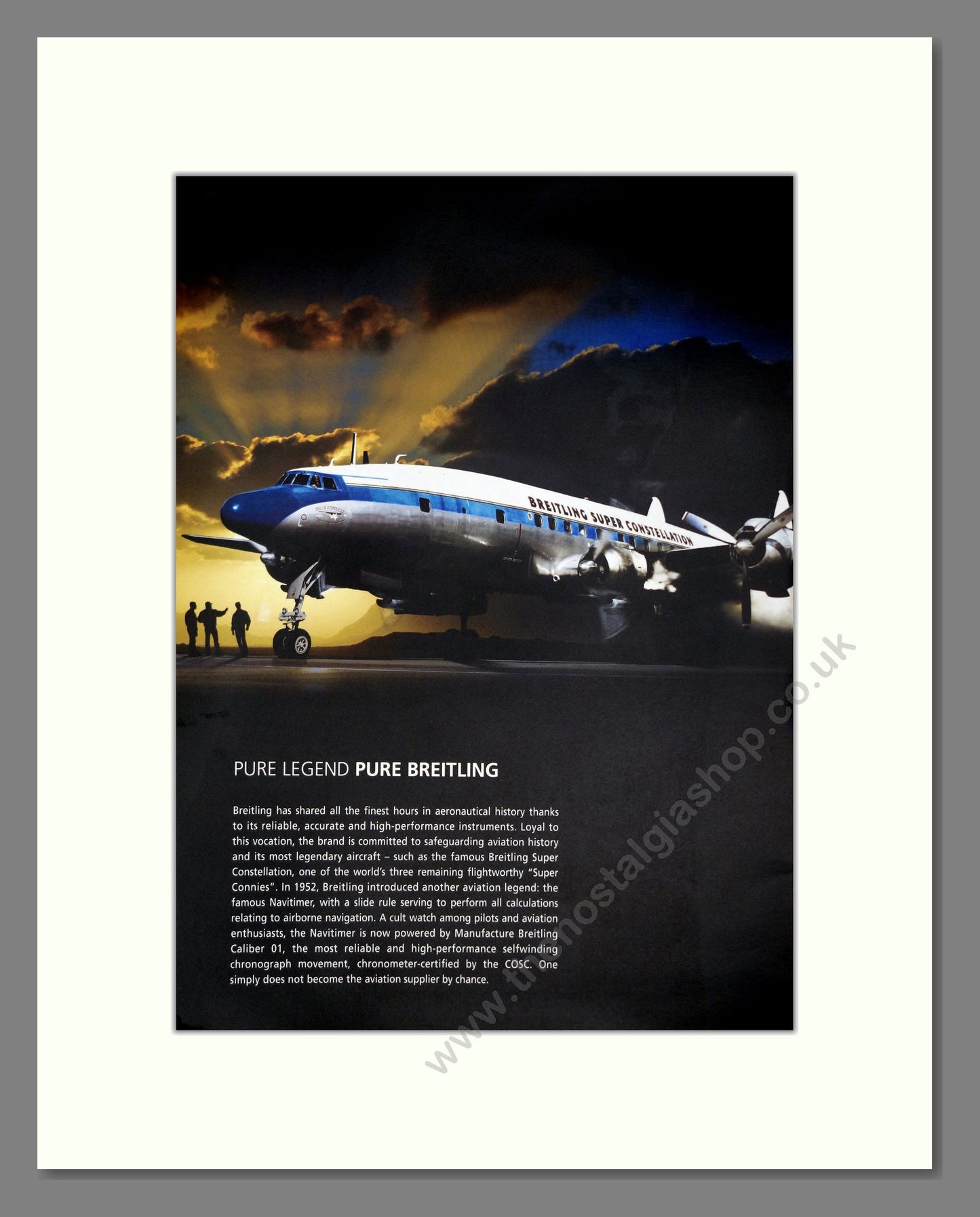 Breitling - Super Constellation (Double Advert). Vintage Advert 2011 (ref AD303537)