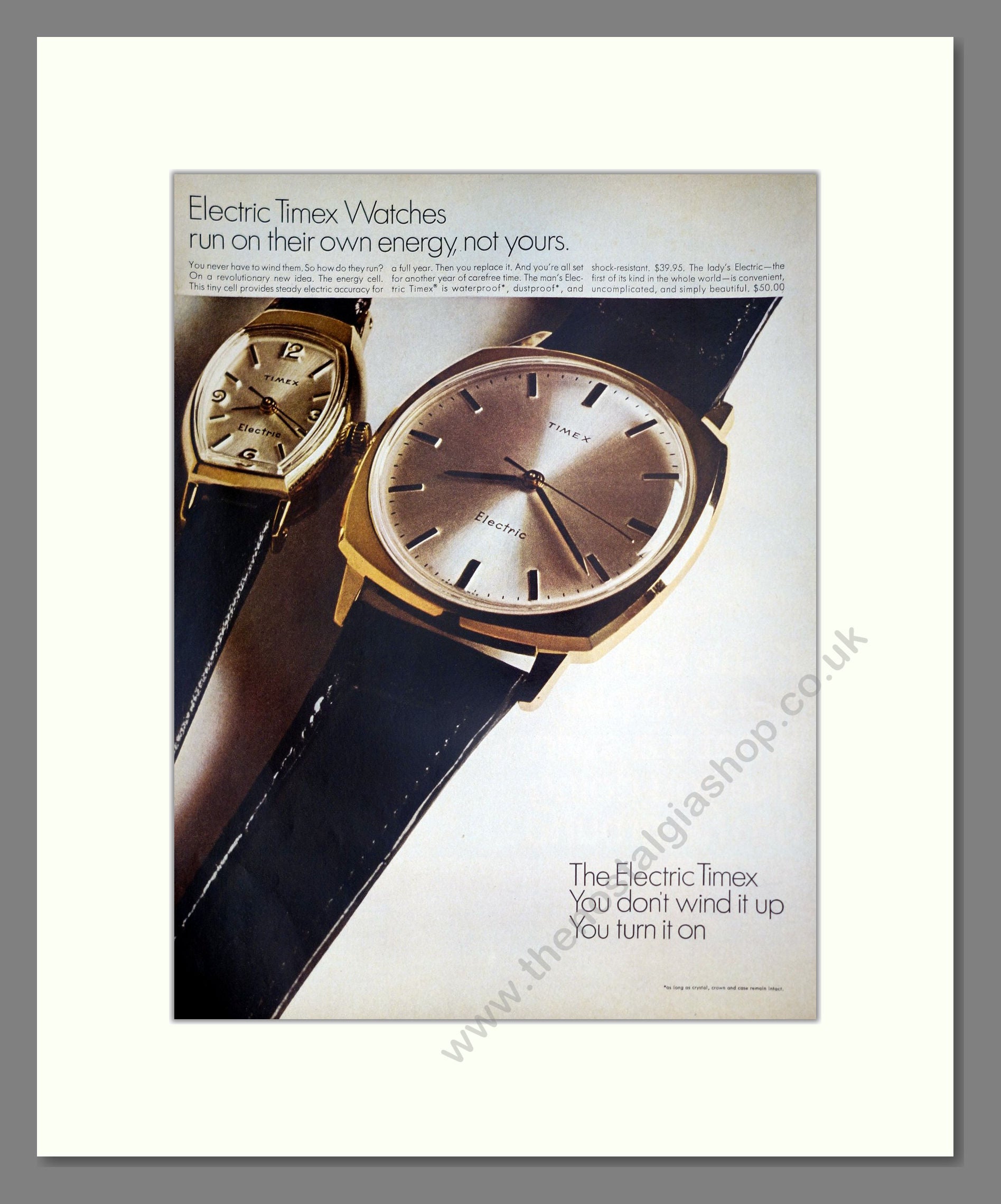 Timex - Electric Watch. Vintage Advert 1967 (ref AD303540)