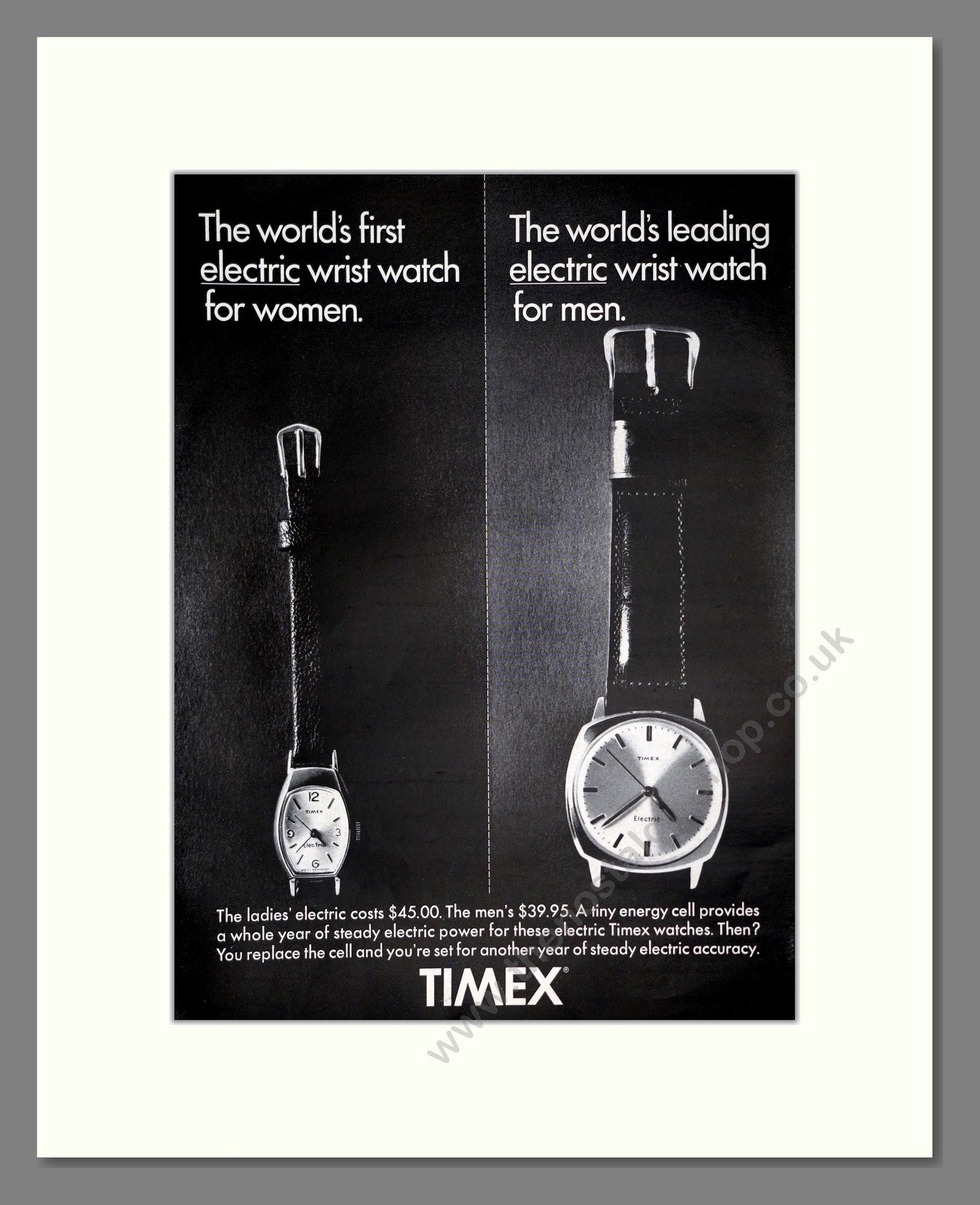 Timex - Electric Watch. Vintage Advert 1966 (ref AD303545)