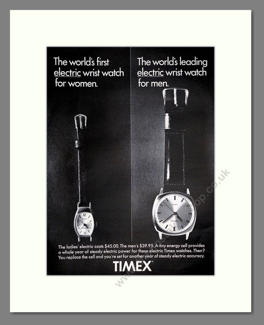 Timex - Electric Watch. Vintage Advert 1966 (ref AD303545)