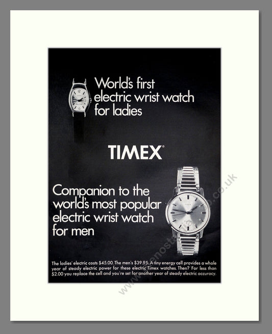 Timex - Ladies Electric Watch. Vintage Advert 1966 (ref AD303547)