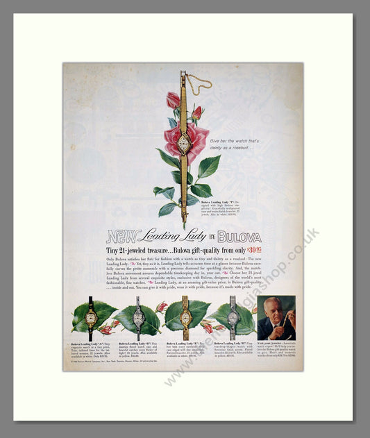 Bulova - Leading Lady. Vintage Advert 1962 (ref AD303550)