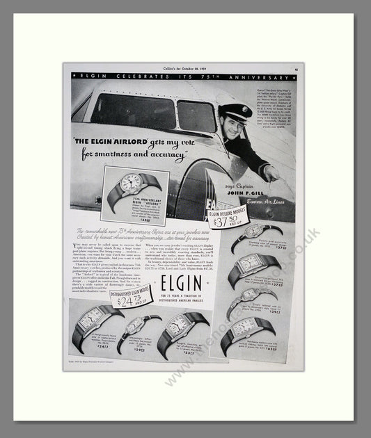 Elgin - Air Lord. Vintage Advert 1939 (ref AD303576)